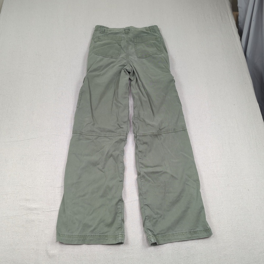 American Eagle Pants Womens 0 Khaki Green Super High Rise Baggy Wide Leg Cargo - Picture 13 of 16